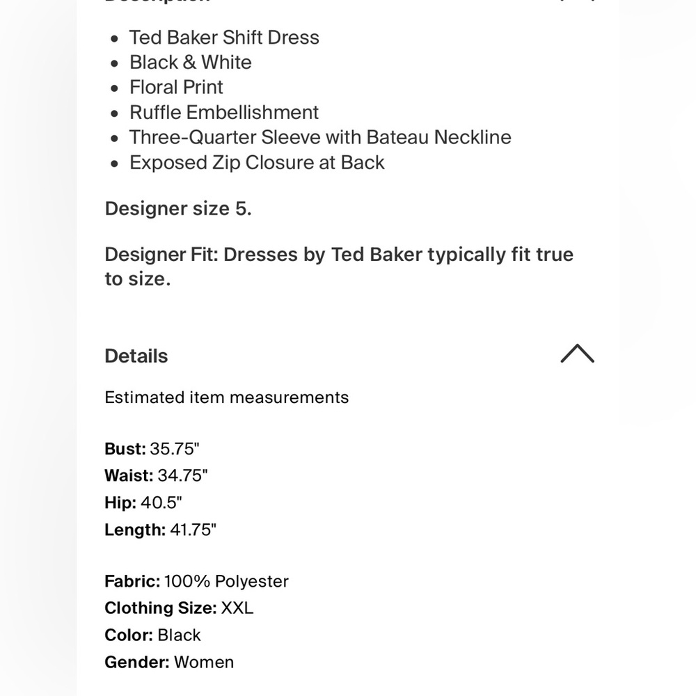 Ted Baker Floral Print Midi Dress - Picture 4 of 4
